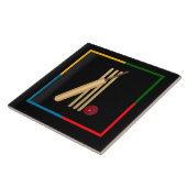 Cricket, Weide, Fledermaus und Ball, Fliese (Seite)