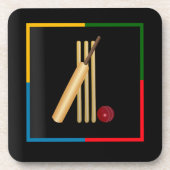 Cricket, Weide, Fledermaus und Ball, Getränkeuntersetzer (Vorderseite)