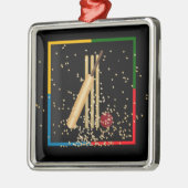 Cricket, Weide, Fledermaus und Ball, Ornament Aus Metall (Links)