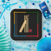 Cricket, Weide, Fledermaus und Ball, Pappteller (Party)