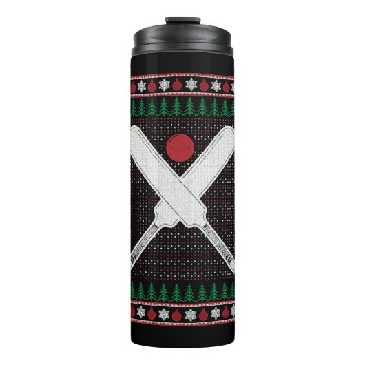 Cricket Weihnachten Thermosbecher (Vorderseite)