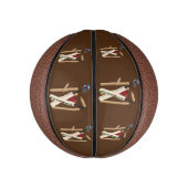 Cricket-Wickel, -Fledermäuse und -Ball, Mini Basketball (Vertikal)