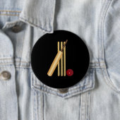 Cricket - Wicket, Schläger und Ball Button (Beispiel)