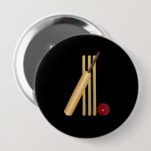 Cricket - Wicket, Schläger und Ball Button (Vorne & Hinten)