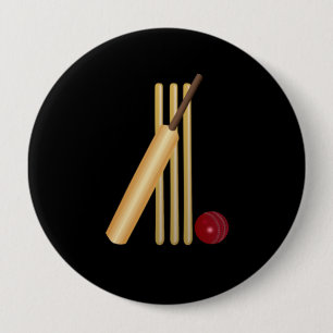 Cricket - Wicket, Schläger und Ball Button