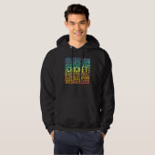 Cricket Word Cloud Cricketer Bat and Ball Player C Hoodie (Vorne ganz)