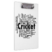 Cricket Word Cloud Klemmbrett (Rechts)