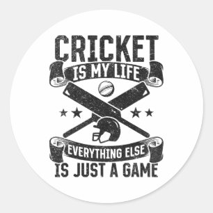 Cricket Zitate Cricket Spruch Cricket Runder Aufkleber