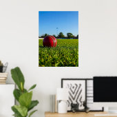 Cricketball auf der Grenzmarkierung Poster (Heimbüro)