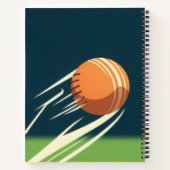 Cricketball in dynamischer Bewegung Notizblock (Rückseite)