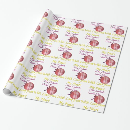 Cricketball Neuseeland Geschenkpapier (Ungerollt)