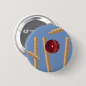 Cricketball und Stumps, Button (Vorne & Hinten)