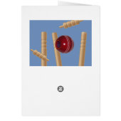Cricketball und Stumps, Geburtstagskarte (Hinten)