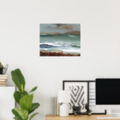 CricketDiane Beach Poster - Moody Sea Ocean Art (Heimbüro)