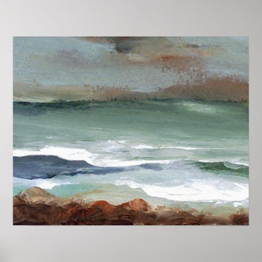 CricketDiane Beach Poster - Moody Sea Ocean Art (Vorne)