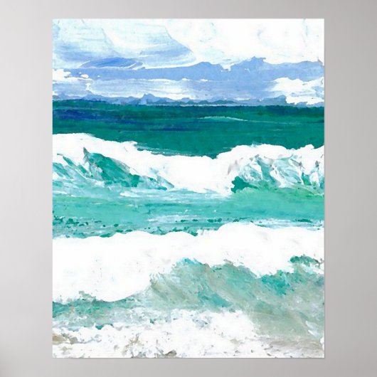 CricketDiane Beach Poster - Ozeanwellen in Aktion (Vorne)