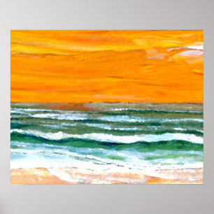 CricketDiane Ocean Poster - Joean Ocean Waves Beac