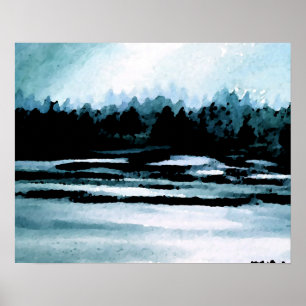 CricketDiane Ocean Poster - Lake Morning Mist