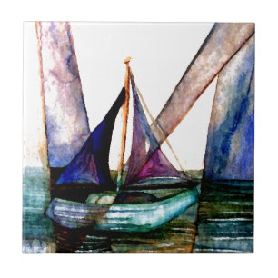 CricketDiane Segelboot-abstraktes 1 Segeln Fliese