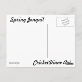 CricketDiane Yellow Spring Jonquils Blume Designs Postkarte (Rückseite)