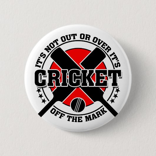 Cricketer ist vom Mark Cricket abgeschnitten Button (Vorderseite)