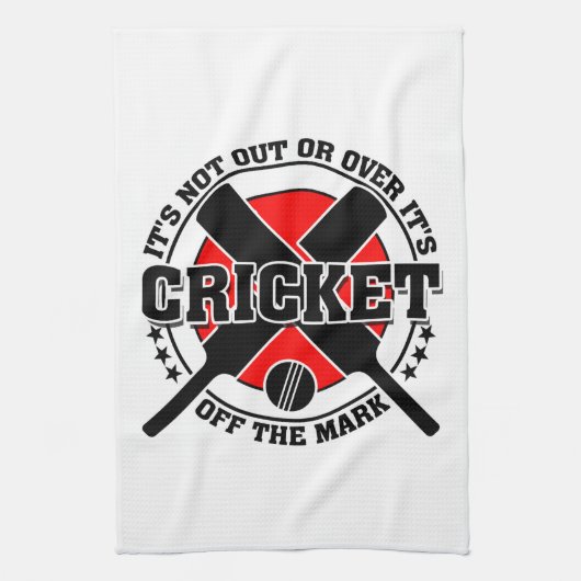 Cricketer ist vom Mark Cricket abgeschnitten Handtuch (Vertikal)