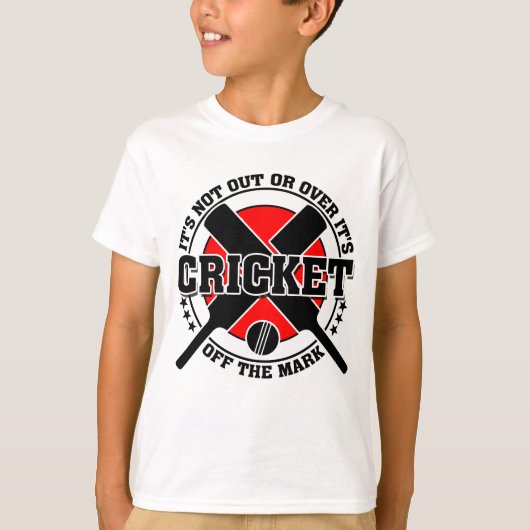 Cricketer ist vom Mark Cricket abgeschnitten T-Shirt (Vorderseite)