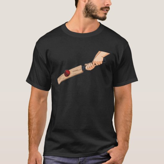 Cricketer Umpire Cricketing Batsman Bowler Cricke T-Shirt (Vorderseite)