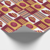 Cricketer Vintag Caps Bats und Balls Gemustert Geschenkpapier (Ecke)