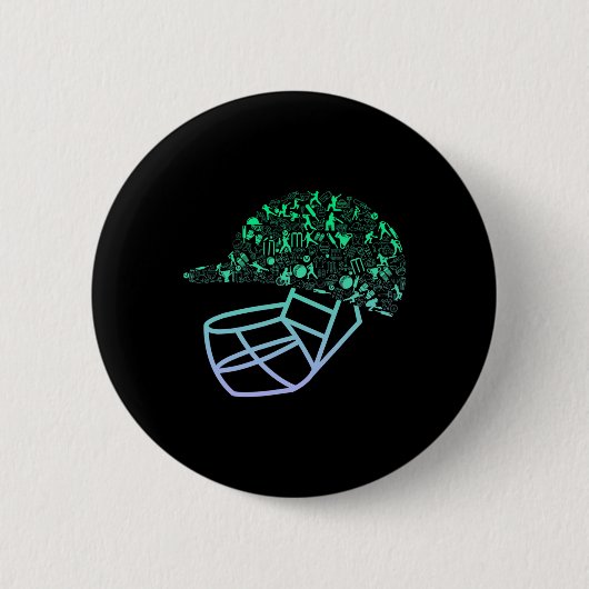 Crickethelm für Cricketspieler Jungen Cricket Button (Vorderseite)