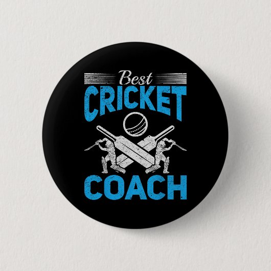 Cricketing Cricket - Bester Cricket-Trainer Button (Vorderseite)