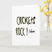 Crickets Rock! Grußkarte Karte (Gelbe Blume)