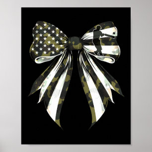 Cricketspieler 4. Juli Amerikanische Flagge Tarnun Poster