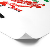 Cricketspieler Afghanistan-Flagge  Poster (Ecke)