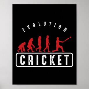 Cricketspieler Athleten Sporttrainer Evolution von Poster