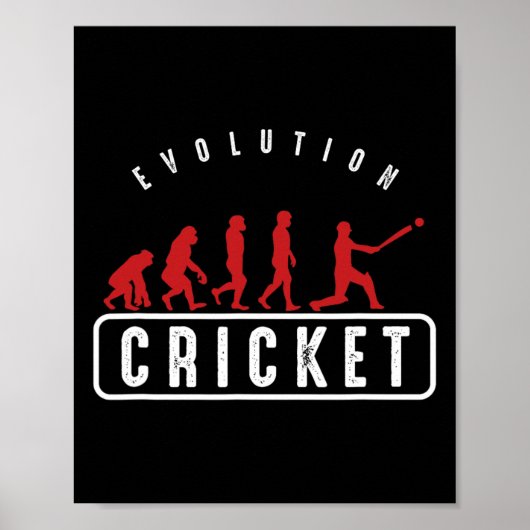 Cricketspieler Athleten Sporttrainer Evolution von Poster (Vorne)