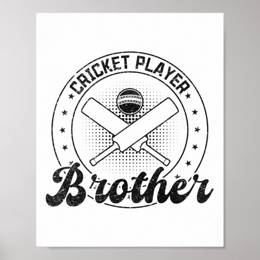Cricketspieler-Bruder Poster (Vorne)