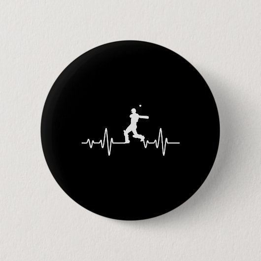 Cricketspieler Cricket Sport Cricket Button (Vorderseite)