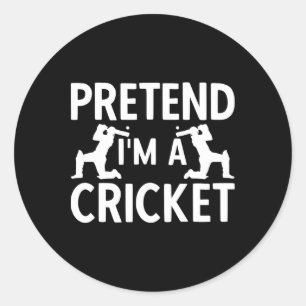 Cricketspieler Cricket Sport Vintage Cricket 5 Runder Aufkleber