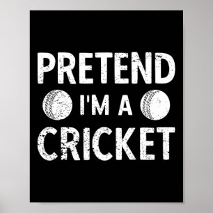 Cricketspieler Cricket Sport Vintage Cricket 8  Poster