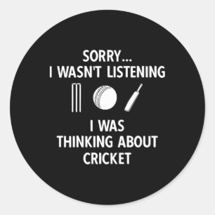 Cricketspieler Cricket Sport Vintage Cricket Runder Aufkleber