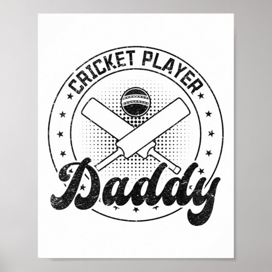 Cricketspieler Daddy Poster (Vorne)