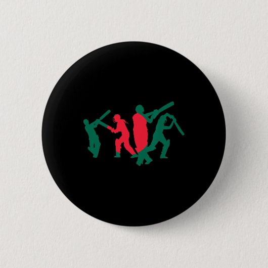 Cricketspieler Design 1 Button (Vorderseite)