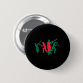 Cricketspieler Design 1 Button (Vorne & Hinten)