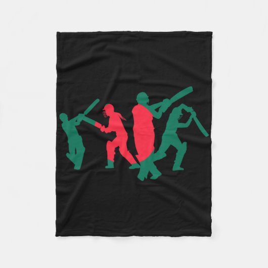Cricketspieler Design 1 Fleecedecke (Vorderseite)