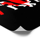 Cricketspieler-Design Poster (Ecke)