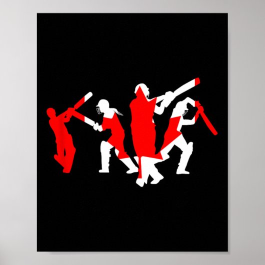 Cricketspieler-Design Poster (Vorne)