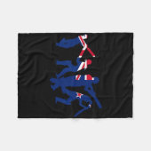 Cricketspieler-Designs Fleecedecke (Vorderseite (Horizontal))