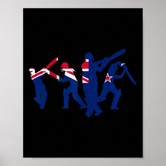 Cricketspieler-Designs  Poster (Vorne)