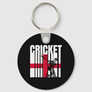 Cricketspieler englische Flagge  Schlüsselanhänger